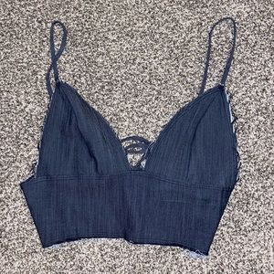 Fashion Nova Demin Top size Medium